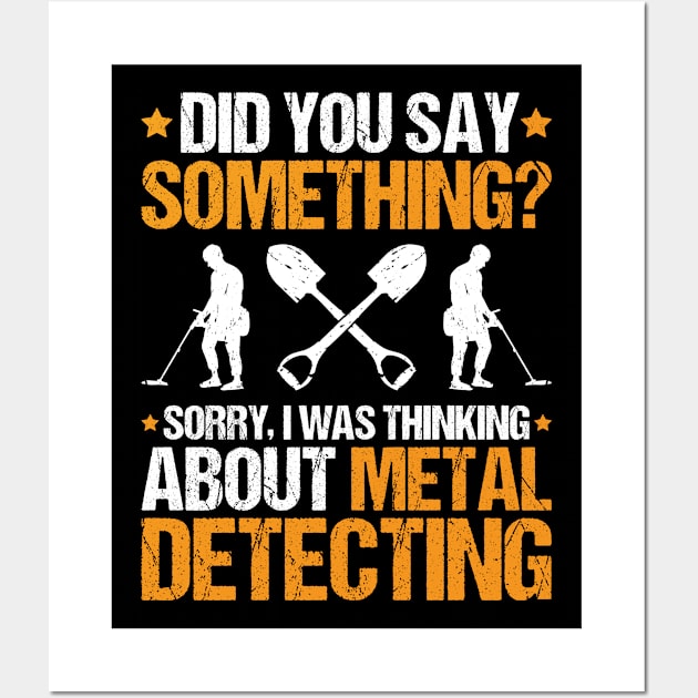 Detectorist Metal Detecting Metal Detector Wall Art by Krautshirts